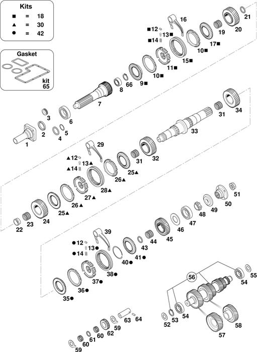 Iveco-30 — Gearbox 2845.5 - Vehicle Type EUROCARGO: 60E10 / 60E12 / 75E12 / 75E14 / 75E15 / 80E15 / 80E15H / 85E15H / 95E15 / 100E15 / 100.9E15 / 120E15 / 120E15H / 120EL15