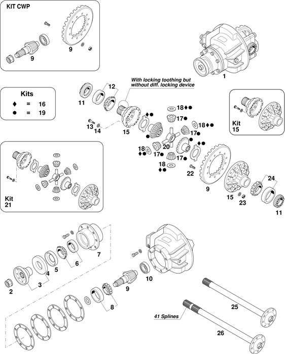 Iveco-30 — Axles Eurocargo Rockwell 130E (w/out diff.lock): 120E15/15H/18/18H/21H/23 / 130E15/18/23 / 260E23 / TECTOR 130E18 / 130E24