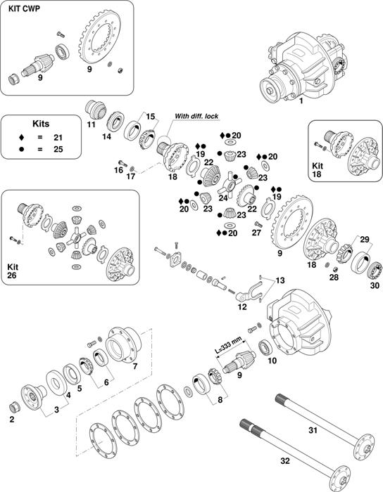 Iveco-30 — Rockwell U180  2nd.Gen. Vehicle Type TURBOSTAR: 190.36/42/48 / 260.36/42/48 / Vehicle Type TURBOTECH 190.26/30/32/32GV/36/36GV / 220.32/36 / 240.26/32/32GV/36/36GV