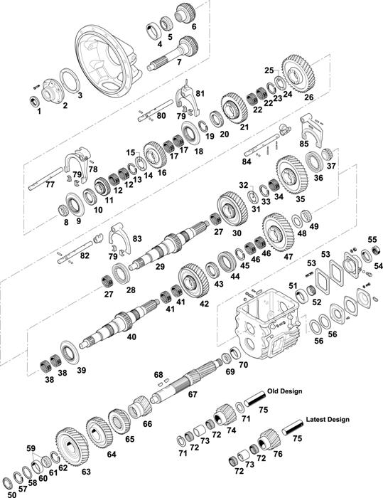 Fuller-35 — GEARBOX - MID RANGE 6 SPEEDS: EH-6E706B-CD / EH-8E306A-UP / FO-5406B-DM3 / FO-6406A-ASX / FO-6406B-DM3 / FO-8406A-ASX / F-5405B-DM3 / F-6405B-DM3