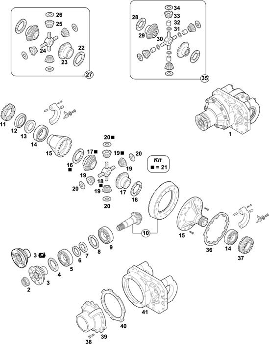 MAN-56 — Rear Axle - 1st Generation - Axle with Ring Gear � 233 mm: H7-1080 / H7-1380 / H9-1380
