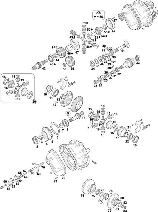 MAN-56 — Intermediate Axle - 2nd Generation - Axle with Ring Gear � 425 mm: HYD-1370