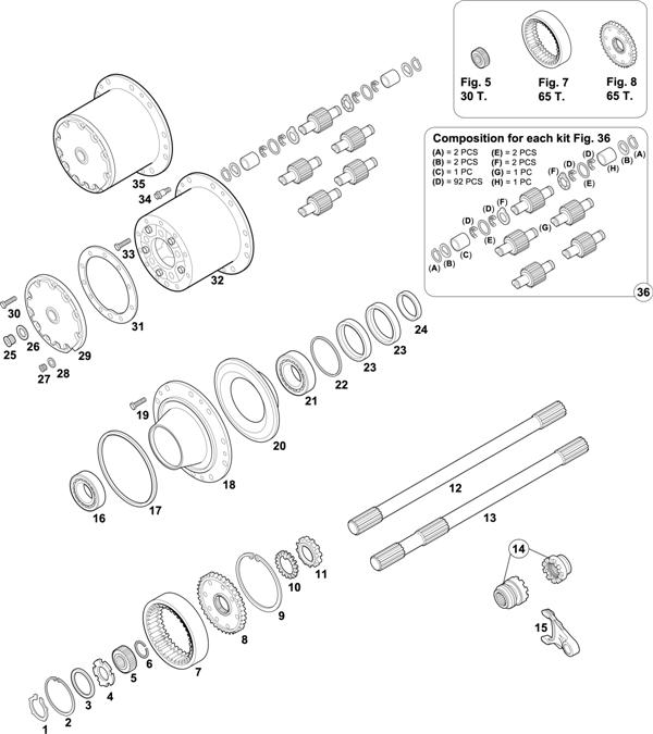 Mercedes-Benz-60 — INTERMEDIATE AXLES HUBS: HD 7/055 DCGS-13 / HD 7/056 DGS-13