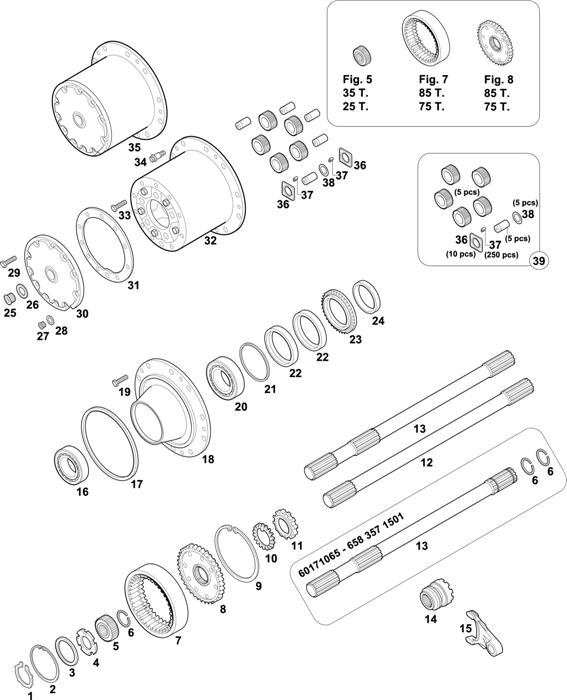 Mercedes-Benz-60 — REAR AXLES HUBS: HL 7/055 DCS-13
