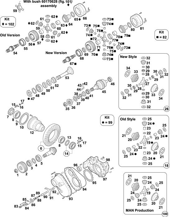 Mercedes-Benz-60 — INTERMEDIATE AXLE: HD 7/2 DSG-10 / HD 7/19 DG-13 / HD 7/2 DG-10 / HD 7/19 DGS-13