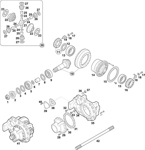 Mercedes-Benz-60 — REAR AXLE: HL 7/07 D-10 / HL 7/015 DL-13 / HL 7/015 D-13 / HL 7/07 DL-10 / HL 7/021 D-10