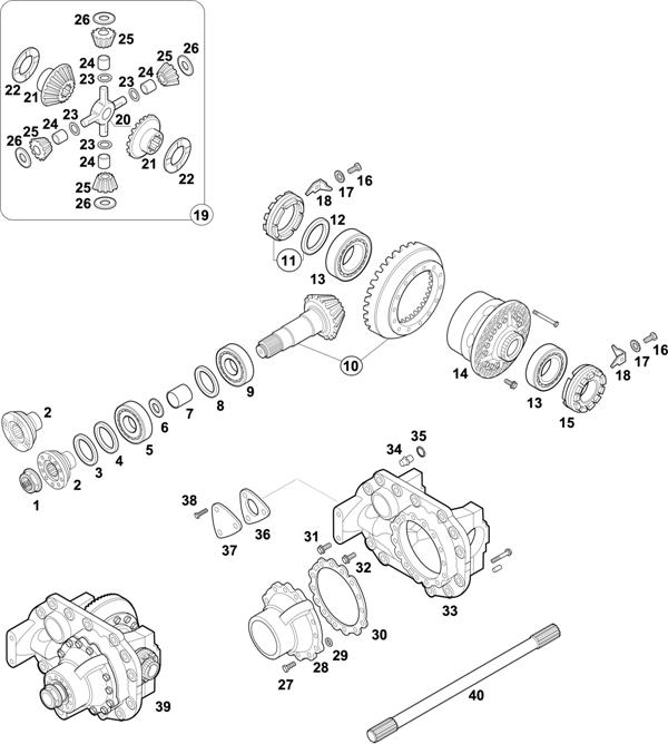 Mercedes-Benz-60 — REAR AXLE: HL 7/07 D-10 / HL 7/07 DL-10 / HL 7/015 D-13 / HL 7/015 DL-13 / HL 7/07 D-11,5 / HL 7/07 DL-11,5