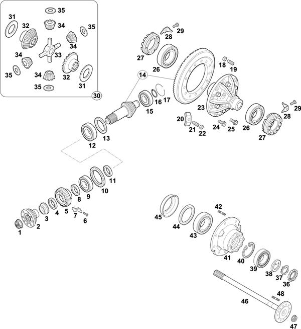 Mercedes-Benz-60 — REAR AXLE: HL 4/28 D-7,8