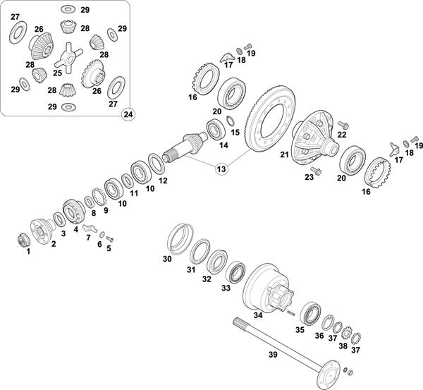 Mercedes-Benz-60 — REAR AXLE: HL 1/2-3,3