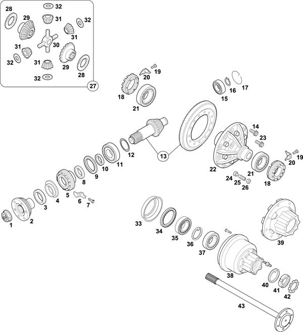 Mercedes-Benz-60 — REAR AXLE: HL 2/13 D-6,4 / HL 2/14 D-6,9 / HL 2/15-5,8
