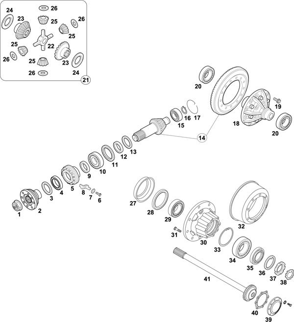 Mercedes-Benz-60 — REAR AXLE: HO 4/2-7,6 TURKEY