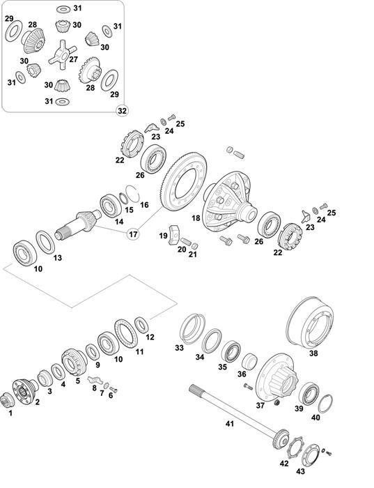 Mercedes-Benz-60 — REAR AXLE: HH 4/12 - 10 / HL 4/14 - 8,8