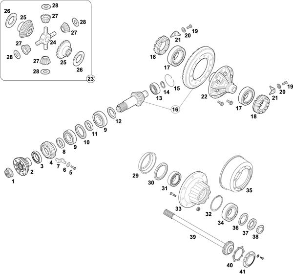 Mercedes-Benz-60 — REAR AXLE: HL 4/25 D-7,6 BRAZIL / HL 4/7,6 BRAZIL / HL 4/25-7,6 BRAZIL / HL 4/25-7,6 BRAZIL