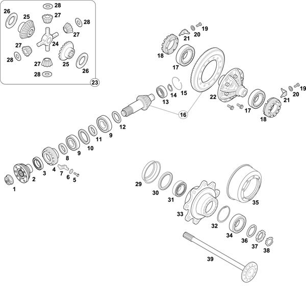 Mercedes-Benz-60 — REAR AXLE: HL 4/7,6 BRAZIL