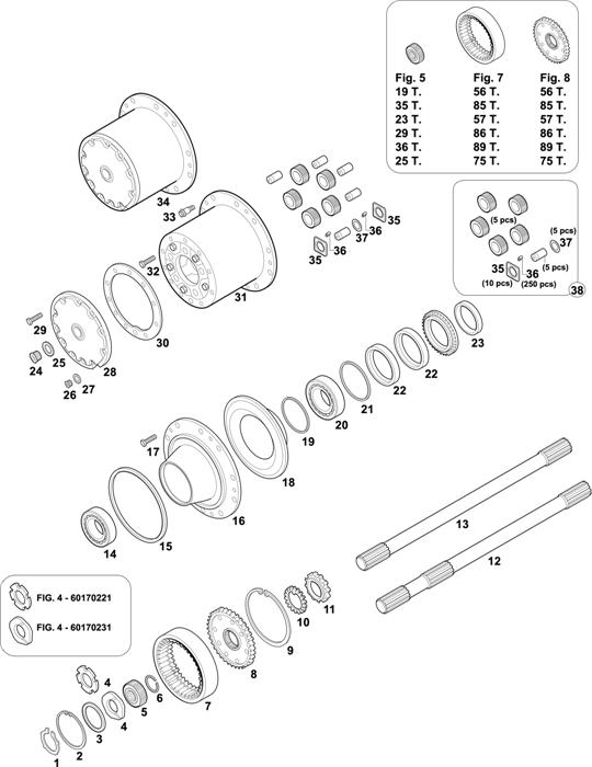 Mercedes-Benz-60 — INTERMEDIATE AXLES HUBS: HD 7/5 DG-10 / HD 7/2 DG-10 / HD 7/19 DG-13