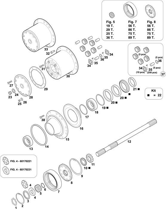 Mercedes-Benz-60 — INTERMEDIATE AXLES HUBS: HD 7/5 DG-10