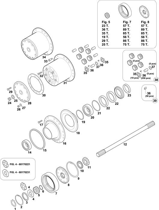 Mercedes-Benz-60 — INTERMEDIATE AXLES HUBS: HD 7/09 DG-10 / HD 7/014 DGS-16 / HD 7/016 DG-13 / HD 7/016 DSG-13 / HD 7/014 DG-16