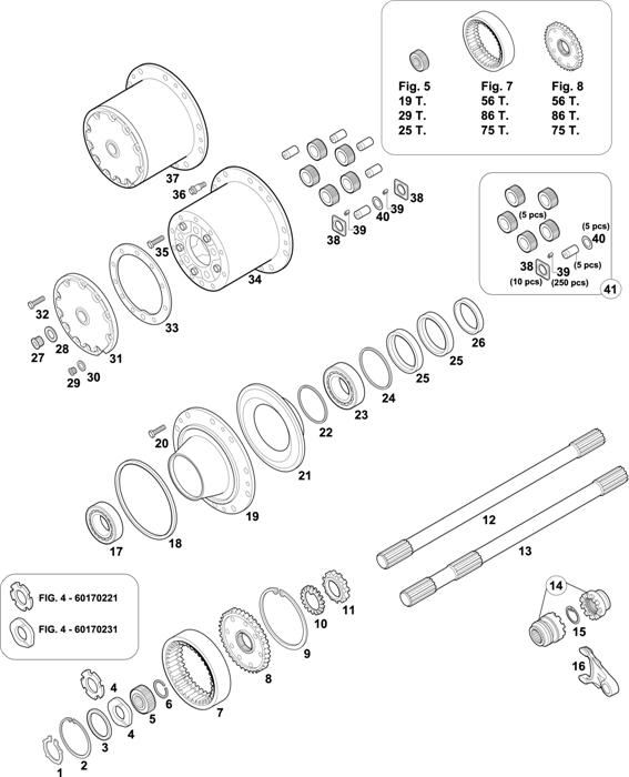 Mercedes-Benz-60 — REAR AXLES HUBS: HL 7/3 D-10 / HL 7/18 D-13 / HL 7/1-10 / HL 7/1 L-10 / HL 7/4 D-10 / HL 7/3 DS-10 / HL 7/18 DS-13