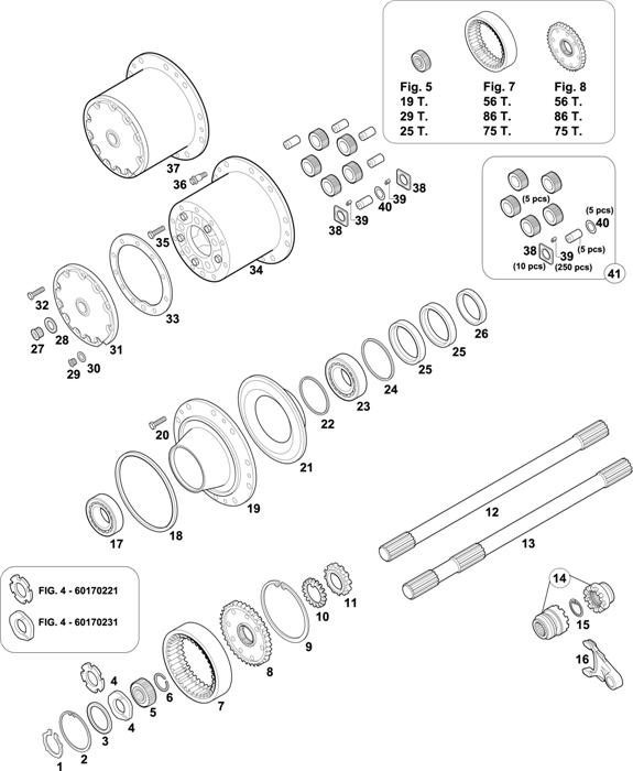 Mercedes-Benz-60 — REAR AXLES HUBS: HL 7/3 D-10 / HL 7/1-10 / HL 7/18 D-13 / HL 7/1 S-10