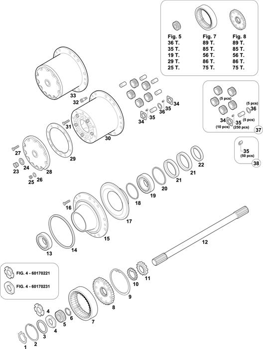 Mercedes-Benz-60 — REAR AXLES HUBS: HO 7/8 DL-10