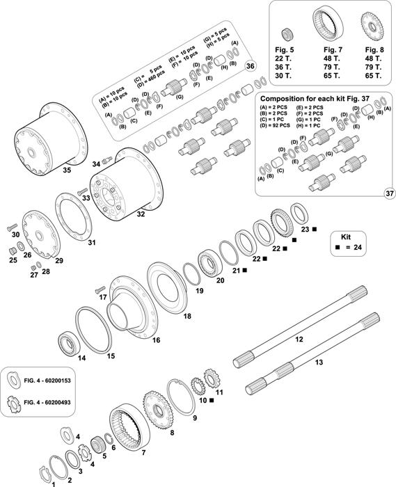 Mercedes-Benz-60 — REAR AXLES HUBS: HL 7/3 D-10