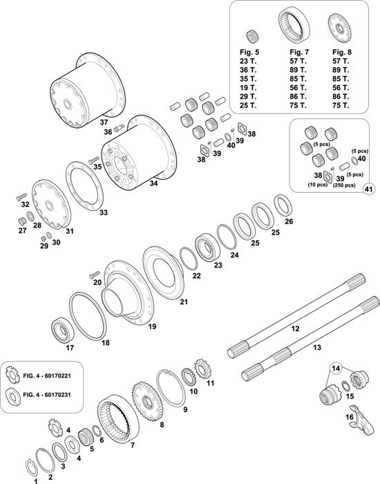 Mercedes-Benz-60 — REAR AXLES HUBS: HL 7/18 D-13 / HL 7/3 D-10 / HL 7/18 DS-13 / HL 7/24 DS-9