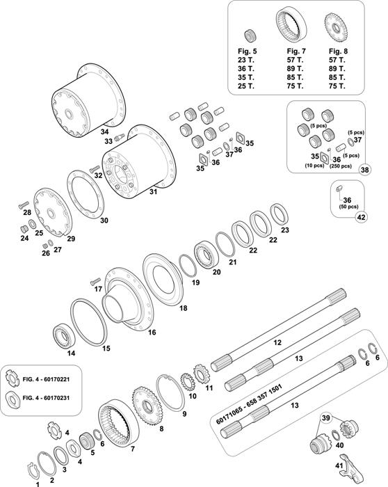 Mercedes-Benz-60 — REAR AXLES HUBS: HL 7/021 D-10 / HL 7/021 DL-10 / HL 7/07 D-11,5 / HL 7/10 D-13 / HL 7/07 DL-11,5 / HL 7/015 DL-13 / HL 7/021 DS-10 / HL 7/07 DS-10 / HL 7/07 D-10