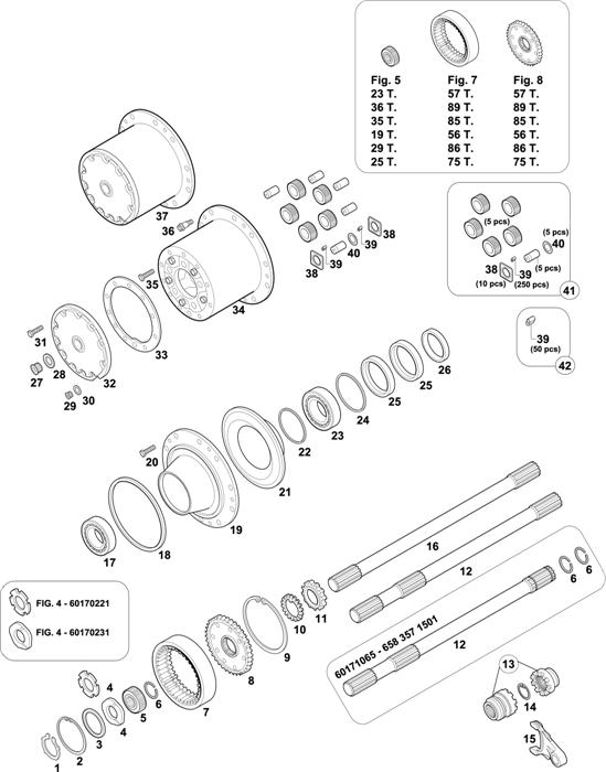 Mercedes-Benz-60 — REAR AXLES HUBS: HL 7/07 DS-10 / HL 7/015 DS-13 / HL 7/015 D-13 / HL 7/07 D-10 / HL 7/07 DL-10