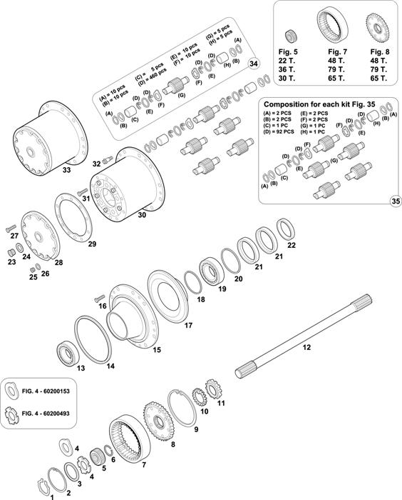 Mercedes-Benz-60 — REAR AXLES HUBS: HL 7/015 D-13