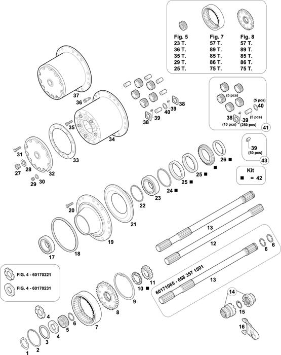 Mercedes-Benz-60 — REAR AXLES HUBS: HL 7/07 D-11,5 / HL 7/015 D-13