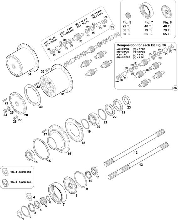 Mercedes-Benz-60 — REAR AXLES HUBS: HL 7/07 D-10 / HL 7/07 DL-10 / HL 7/015 DL-13