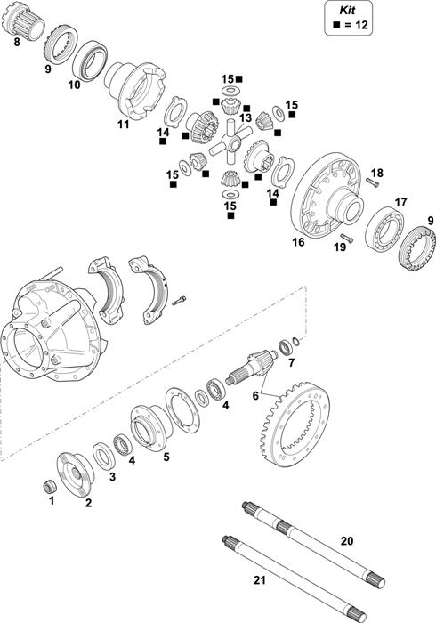 Renault-70 — Rear Axle: P 1541 A / P 1545 A