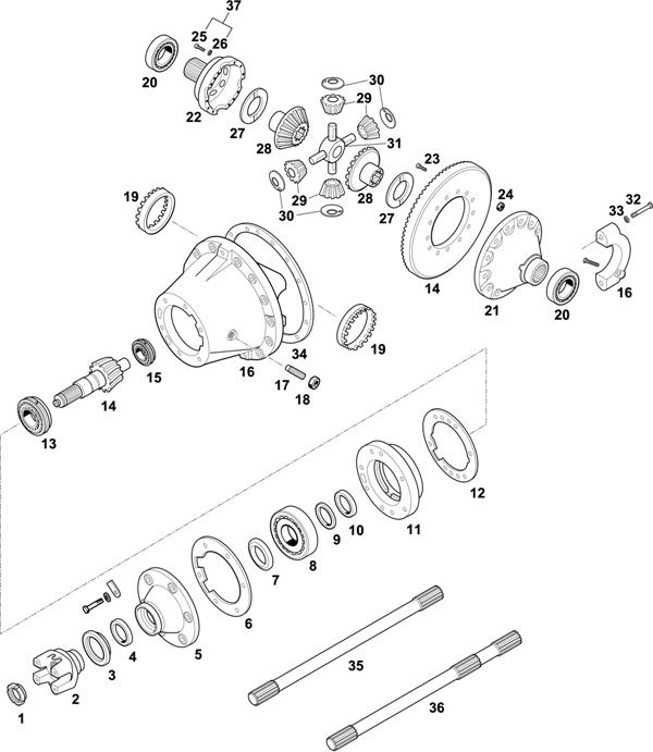 Scania-74 — REAR AXLE: R 640