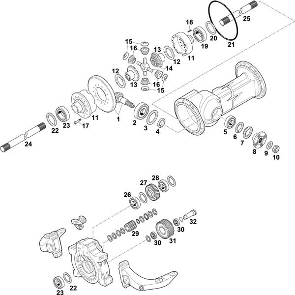 Scania-74 — REAR AXLE: ADA 1350 D/ZF