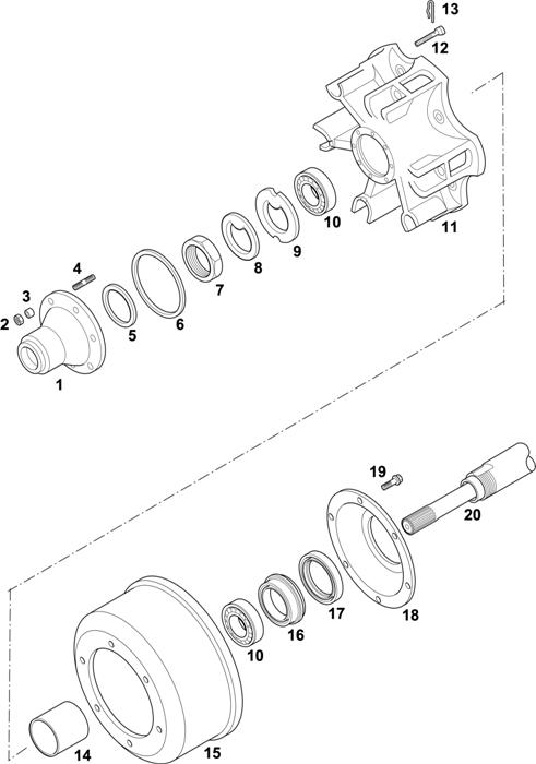 Scania-74 — HUBS FOR AXLES R 642/653/660/770/780 / RB 652: AD/ADA 90 20",22,5" RAYS WHEEL