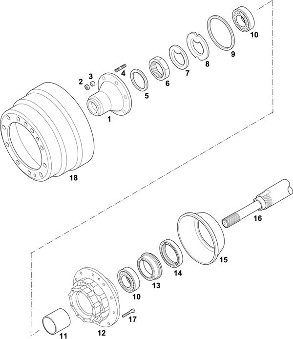 Scania-74 — HUBS FOR AXLE RB 662: AD/ADA 1300 / ADA 1302