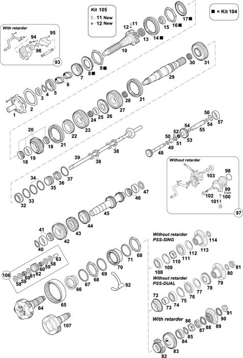 Volvo-88 — Gearbox: VT2412B