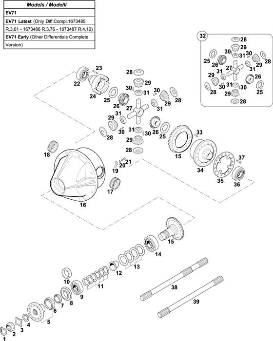 Volvo-88 — Rear Axle: EV71 / EV71 Latest / EV71 Early