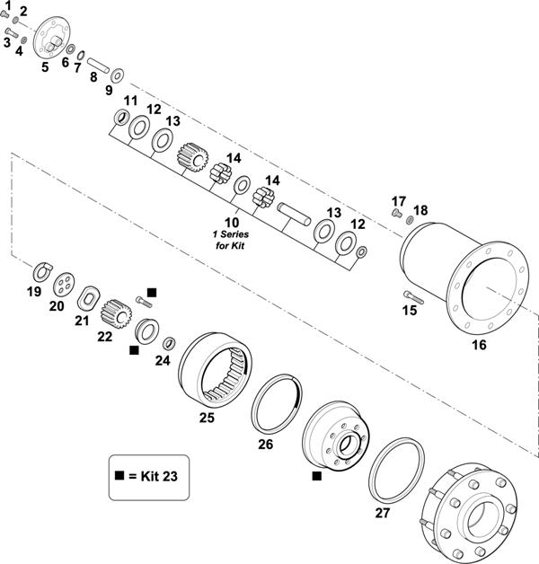 Volvo-88 — Hubs - Intermediate and Rear Axles Hubs: RS1352HV / RS1370HV