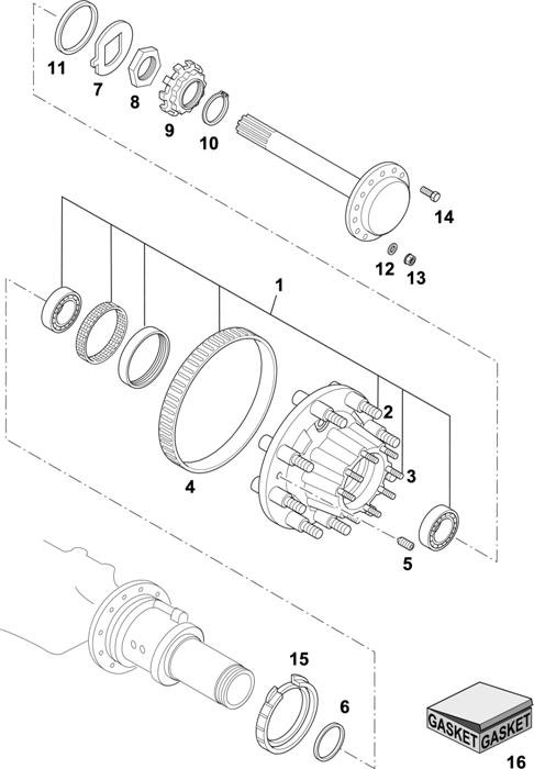 Volvo-88 — Hubs - Intermediate and Rear Axles Hubs: EV91