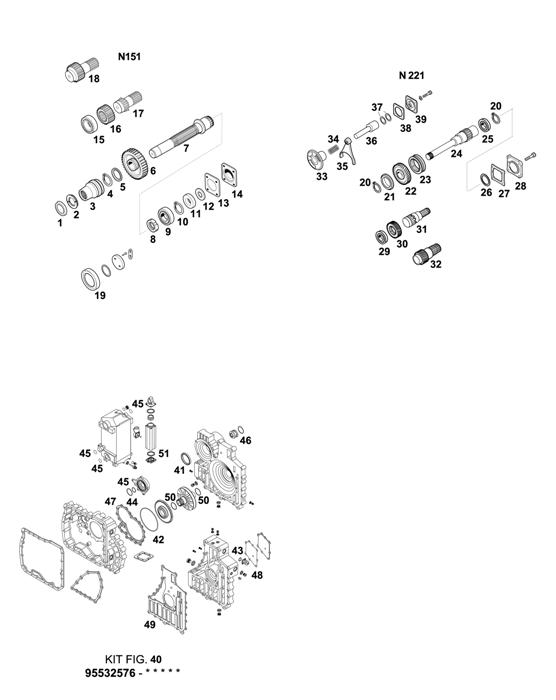 ZF-95 — 1316 - 16S221 - REPAIR KITS - P.T.O. (POWER TAKE OFF)