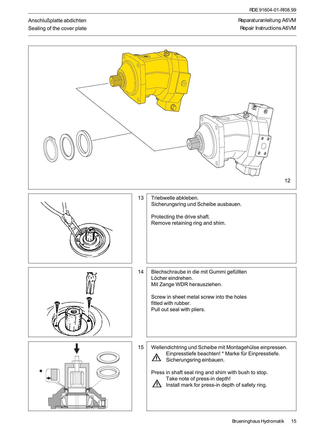 Bosch Rexroth A6VM — манжета вала